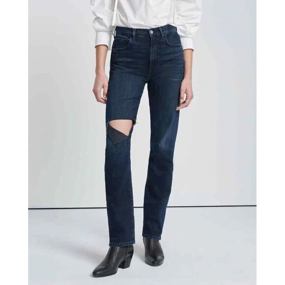 7 For All‎ Mankind Jeans Womens Size 26 Easy Slim Sunbeam Blue 7U394568 NWT $228 - Picture 1 of 16